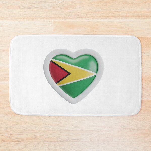 Item preview, Guyana Flag Heart designed and sold by Talented Bum.