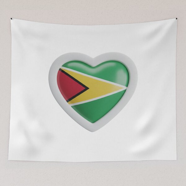 Item preview, Guyana Flag Heart designed and sold by Talented Bum.
