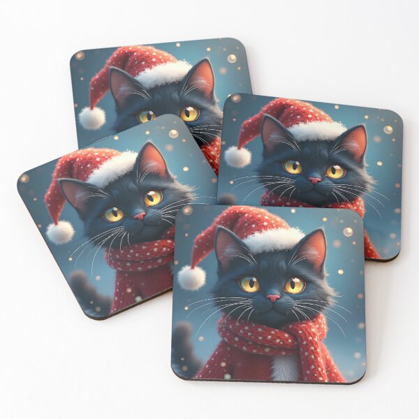 Item preview, Christmas Black Cat  designed and sold by SoniaSarkali.