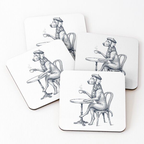 Item preview, Weimaraner Coffee Dog Mom Dad designed and sold by DoodleTortle.