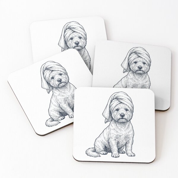 Item preview, West Highland White Terrier Spa Baño Perro Mamá Papá designed and sold by DoodleTortle.