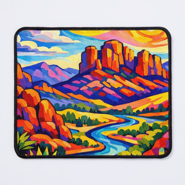 Item preview, Sedona Sun & River – Vibrant Fauvist Desert Landscape designed and sold by alw951.