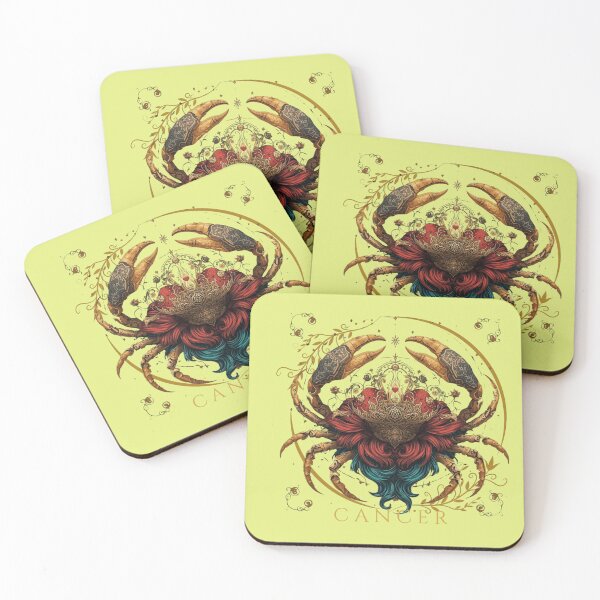Item preview, Ornate Celestial Cancer Zodiac – Golden Filigree Crab Mandala designed and sold by TheCoolCrowd.