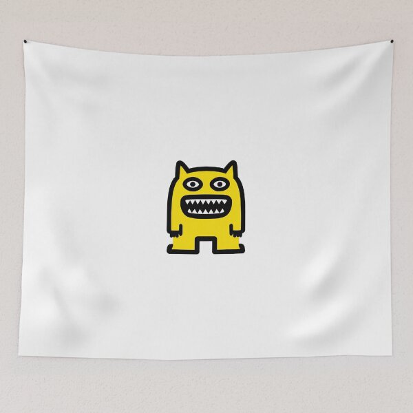 Item preview, Funny Big Teeth Yellow Monster Doodle designed and sold by CreamBubble.