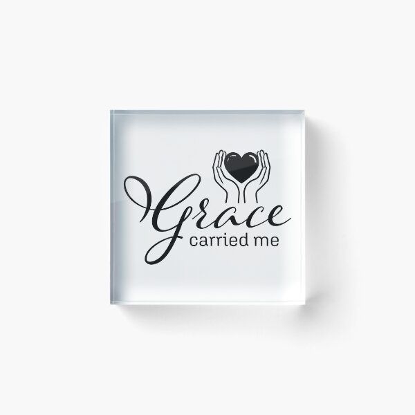 Item preview, Grace Carried Me – Christian Faith Typography T-Shirt Design designed and sold by CrossCrafted.