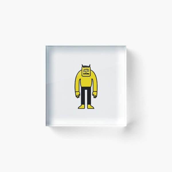 Item preview, Funny Awkward Yellow Devil Monster Standing designed and sold by CreamBubble.