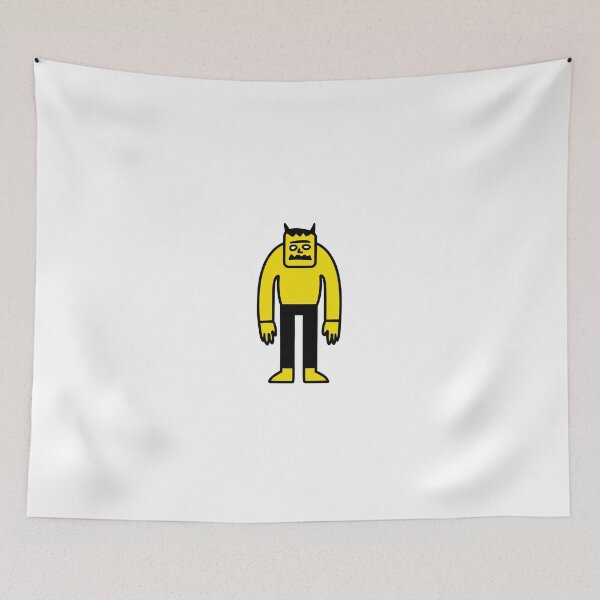 Item preview, Funny Awkward Yellow Devil Monster Standing designed and sold by CreamBubble.