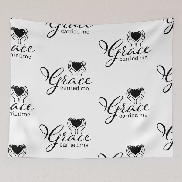 Item preview, Grace Carried Me – Christian Faith Typography T-Shirt Design designed and sold by CrossCrafted.