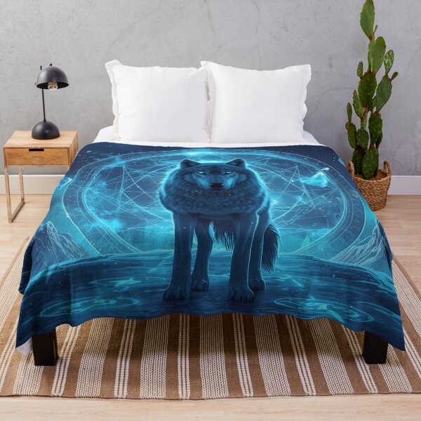 Item preview, Mystic Blue Wolf Fantasy Art designed and sold by RkskArt.