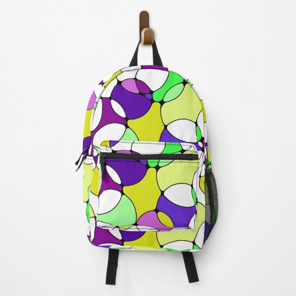 Item preview, Neurographic Joy Abstract Overlapping Shapes Yellow Purple Green designed and sold by thecolorbirdie.