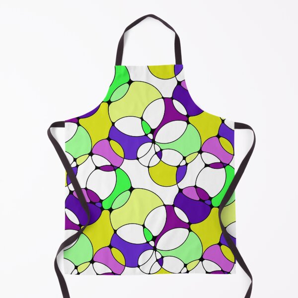 Item preview, Neurographic Joy Abstract Overlapping Shapes Yellow Purple Green designed and sold by thecolorbirdie.