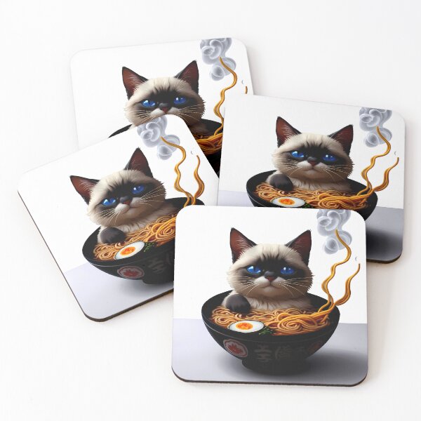 Item preview, Ramen Lounge – Blue-Eyed Cat in Broth designed and sold by meesub.