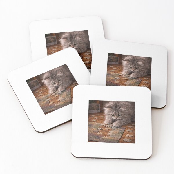 Item preview, Cat Solving a Puzzle designed and sold by LovelyCatGalaxy.