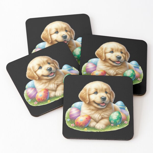 Item preview, Cute Easter Puppy Among Colorful Eggs designed and sold by Dominik1994.