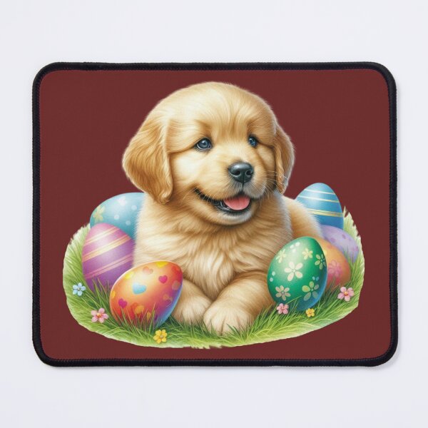 Item preview, Cute Easter Puppy Among Colorful Eggs designed and sold by Dominik1994.