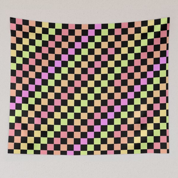 Item preview, Retro colourful Checkered gingham pattern  designed and sold by unique0703.