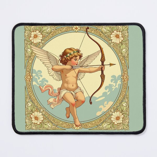 Item preview, Cherubic Figure With A Garland Of Tiny Flowers designed and sold by taiche.