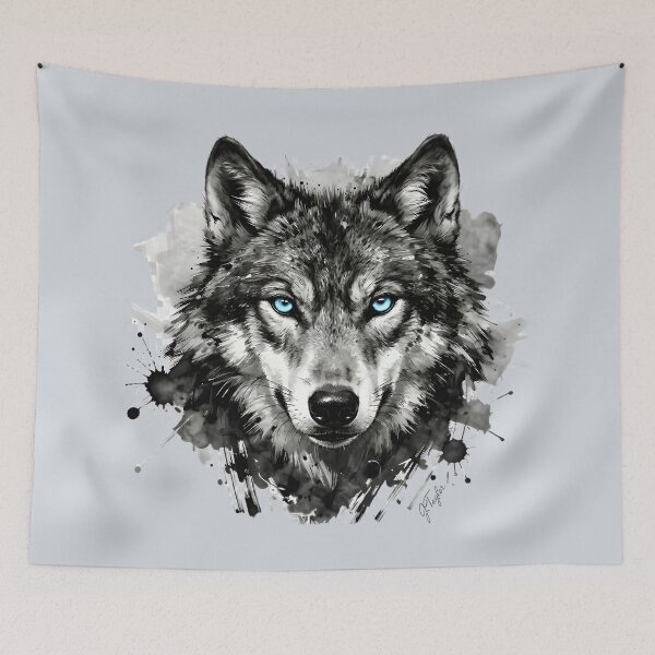 Item preview, Blue-Eyed Wolf designed and sold by JacquiTaylorArt.