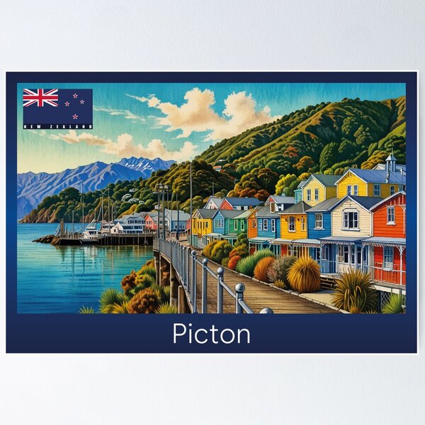 Item preview, Picton New Zealand Travel designed and sold by Thistle-TShop.