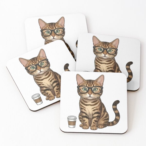Item preview, Hipster Coffee Cat designed and sold by k3rstman1.