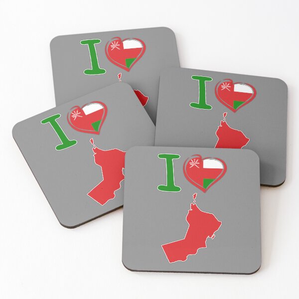 Item preview, I Love Oman - Patriotic Flag Heart & Map Design designed and sold by mashmosh.