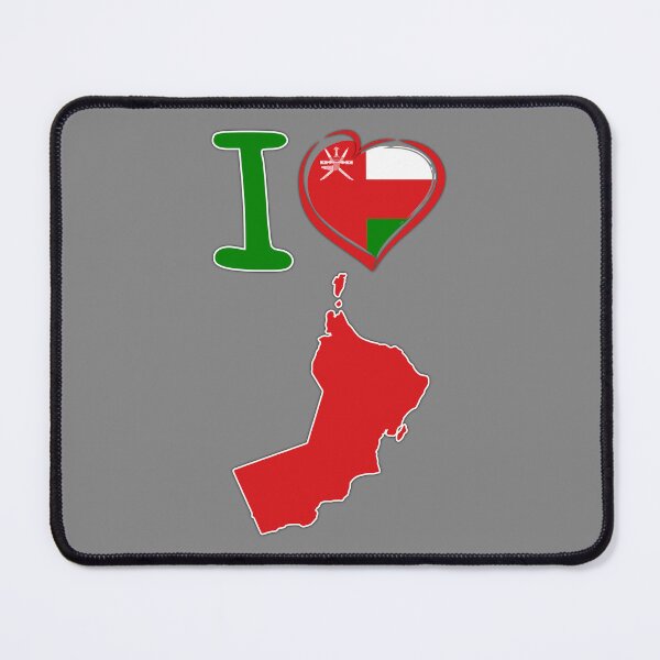 Item preview, I Love Oman - Patriotic Flag Heart & Map Design designed and sold by mashmosh.