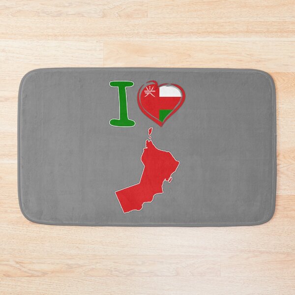 Item preview, I Love Oman - Patriotic Flag Heart & Map Design designed and sold by mashmosh.