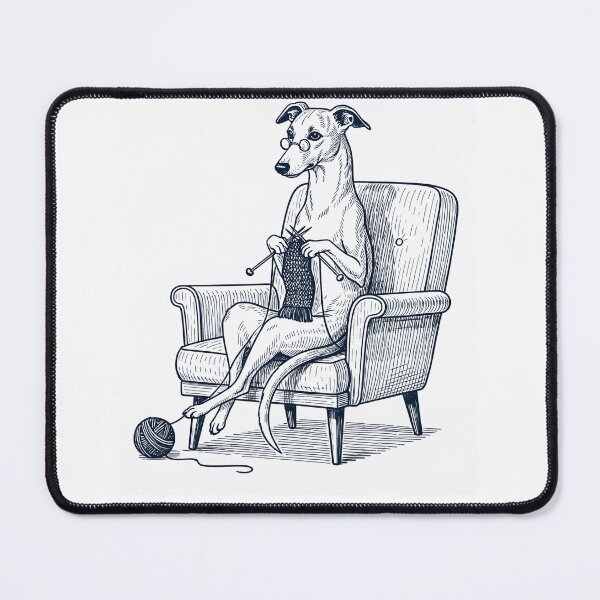 Item preview, Vintage Whippet Dog Knitting Knit Gift Dog Lover designed and sold by DoodleTortle.