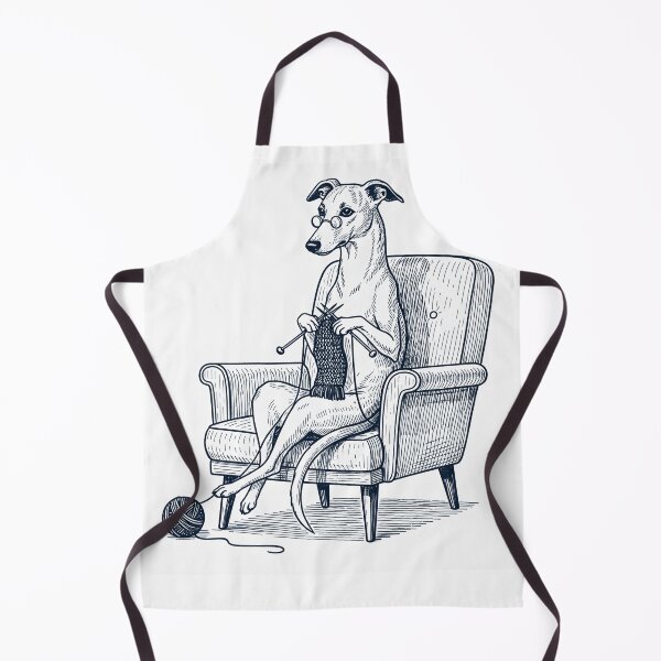 Item preview, Vintage Whippet Dog Knitting Knit Gift Dog Lover designed and sold by DoodleTortle.