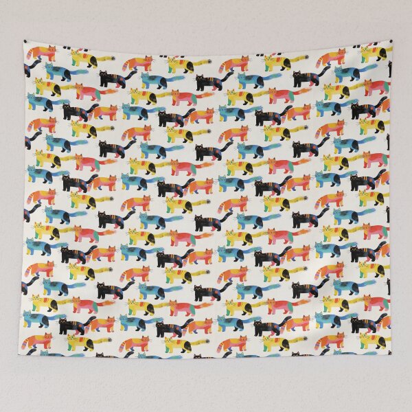 Item preview, Colorful Patterned Cats designed and sold by Andy Gambino Art.