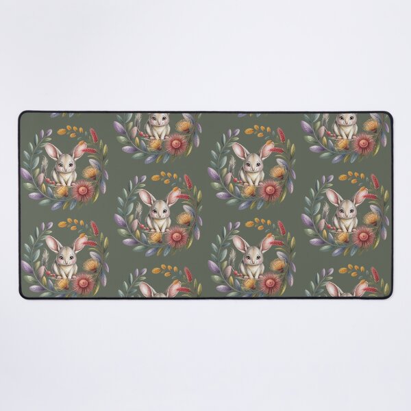 Item preview, Cute Bilby Wildflower Wreath Art Print – Australian Floral Nursery Decor designed and sold by Wennebabs.