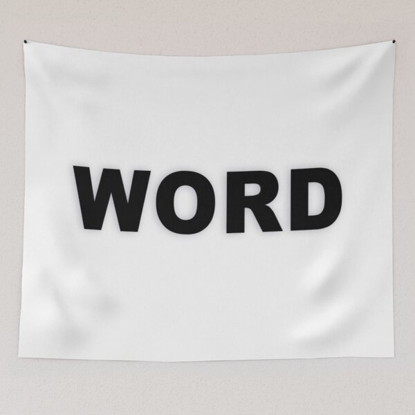 Item preview, WORD — Black Minimal Bold Type Statement designed and sold by WORDPAUSE.