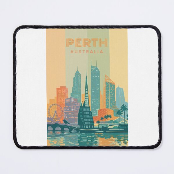 Item preview, Perth Skyline with Swan Bells Tower, Elizabeth Quay and City Skyscrapers designed and sold by Places On Earth.