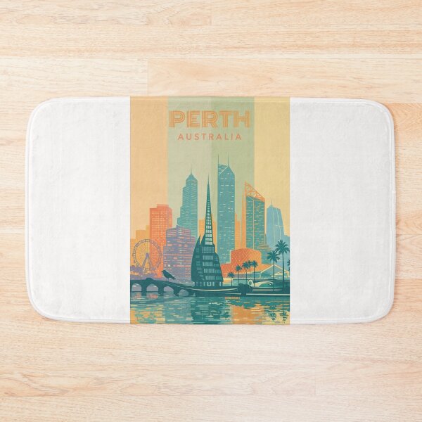 Item preview, Perth Skyline with Swan Bells Tower, Elizabeth Quay and City Skyscrapers designed and sold by Places On Earth.