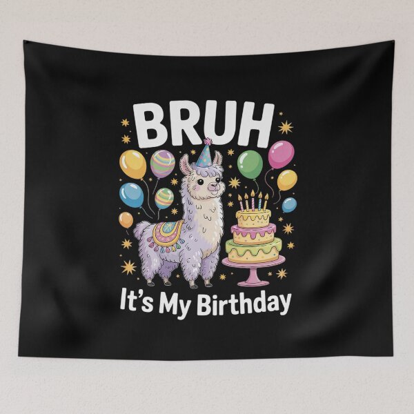 Item preview, Bruh Its My Birthday Llama Pinata Boy Girl Family Party Bday 36 designed and sold by MarryIsMonth.