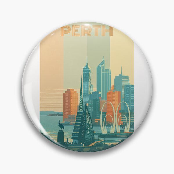 Item preview, Perth Waterfront with Swan Bells, Elizabeth Quay Bridge and WA Skyscrapers designed and sold by Places On Earth.