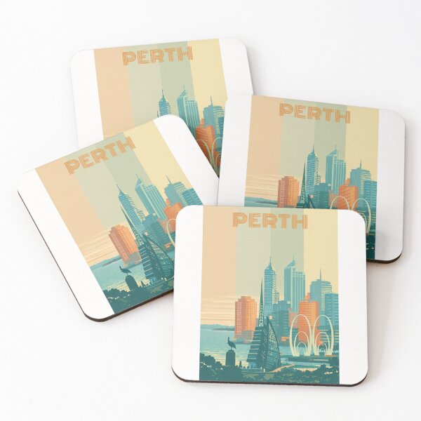 Item preview, Perth Waterfront with Swan Bells, Elizabeth Quay Bridge and WA Skyscrapers designed and sold by Places On Earth.