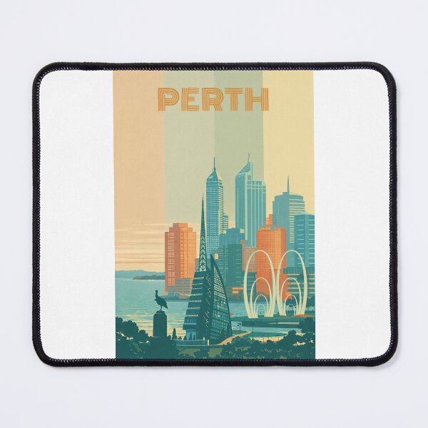 Item preview, Perth Waterfront with Swan Bells, Elizabeth Quay Bridge and WA Skyscrapers designed and sold by Places On Earth.
