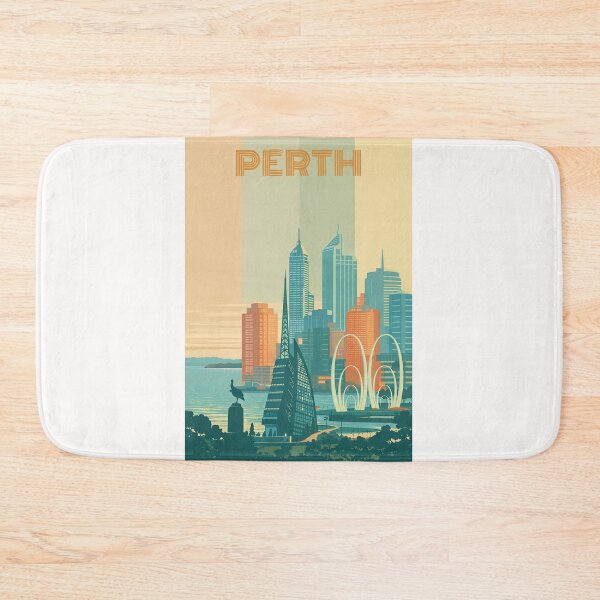 Item preview, Perth Waterfront with Swan Bells, Elizabeth Quay Bridge and WA Skyscrapers designed and sold by Places On Earth.