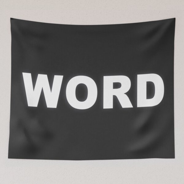 Item preview, WORD — White Minimal Bold Type Statement designed and sold by WORDPAUSE.