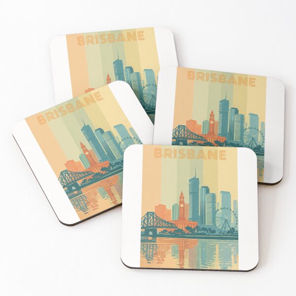 Item preview, Brisbane Skyline with Story Bridge, Wheel of Brisbane and City Hall designed and sold by Places On Earth.
