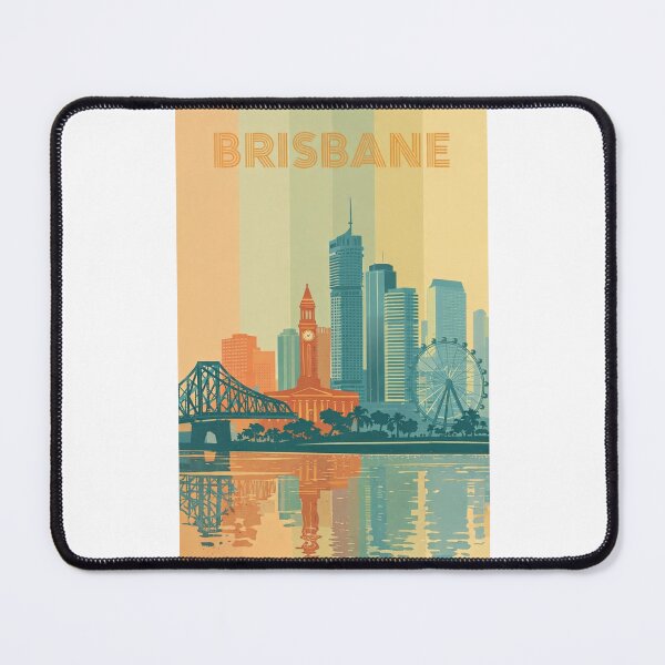 Item preview, Brisbane Skyline with Story Bridge, Wheel of Brisbane and City Hall designed and sold by Places On Earth.