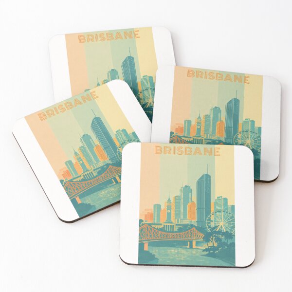 Item preview, Brisbane Riverfront with Wheel of Brisbane, City Hall and Skyscrapers designed and sold by Places On Earth.