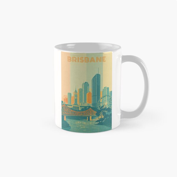Item preview, Brisbane Riverfront with Wheel of Brisbane, City Hall and Skyscrapers designed and sold by Places On Earth.