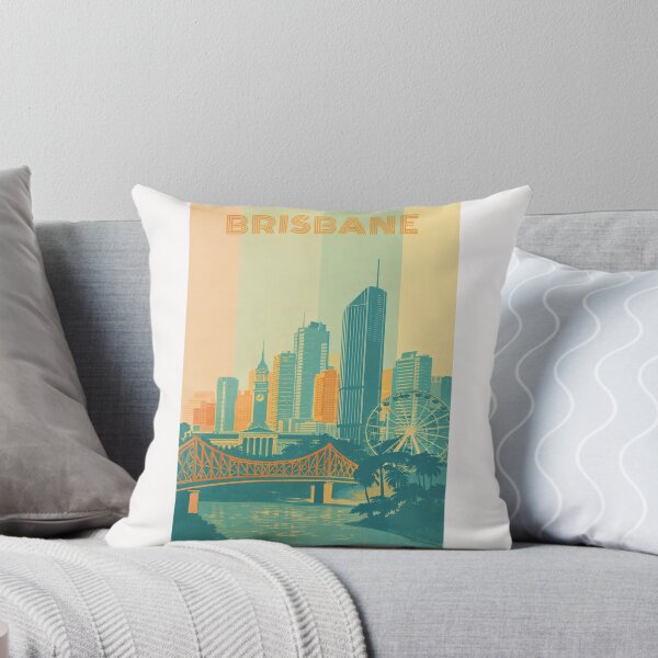 Item preview, Brisbane Riverfront with Wheel of Brisbane, City Hall and Skyscrapers designed and sold by Places On Earth.
