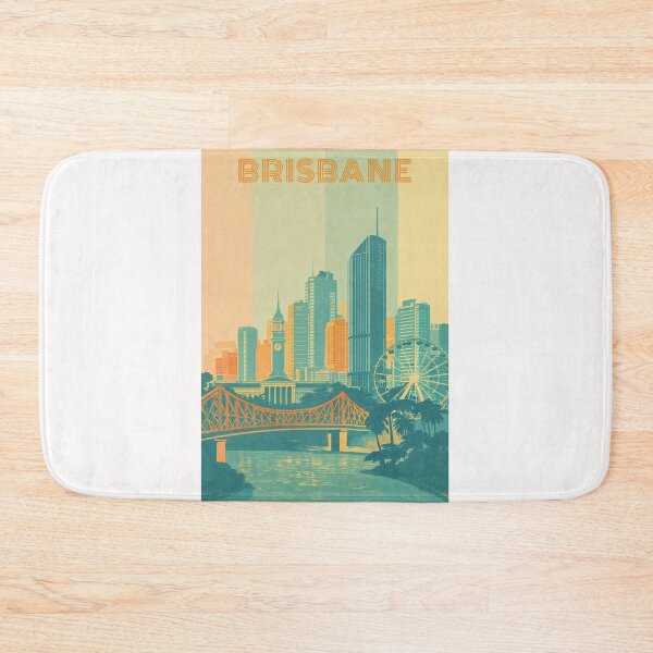 Item preview, Brisbane Riverfront with Wheel of Brisbane, City Hall and Skyscrapers designed and sold by Places On Earth.