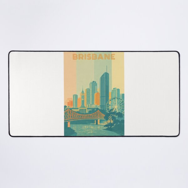 Item preview, Brisbane Riverfront with Wheel of Brisbane, City Hall and Skyscrapers designed and sold by Places On Earth.