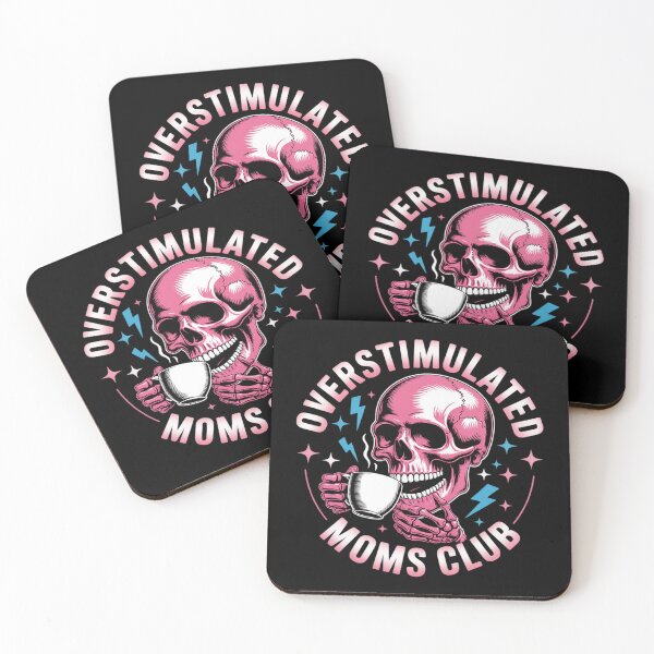 Item preview, Overstimulated Moms Club Coffee Lovers Skull  designed and sold by FadeOfThrone.