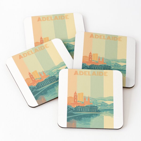 Item preview, Adelaide Cityscape with Town Hall, St. Peter’s Cathedral and River Torrens designed and sold by Places On Earth.