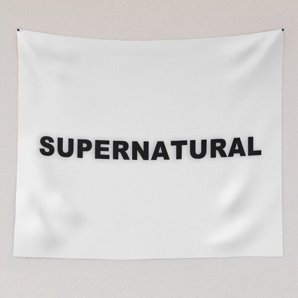 Item preview, SUPERNATURAL — Black Minimal Bold Type Statement designed and sold by WORDPAUSE.